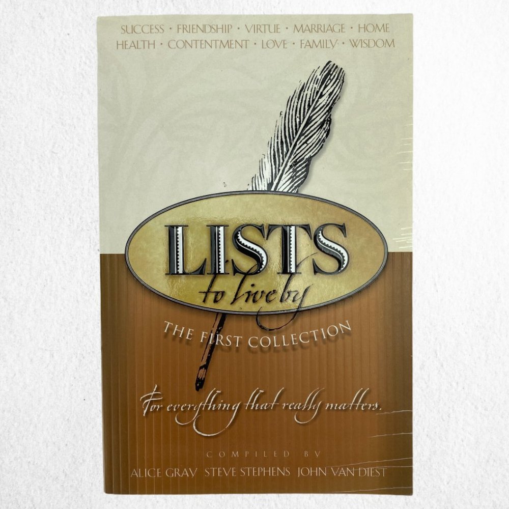 Lists To Live By Book 📚 The First Collection